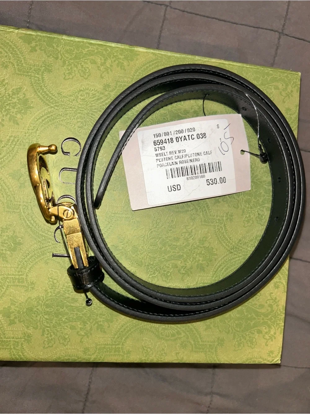 Gucci GG Marmont reversible thin belt